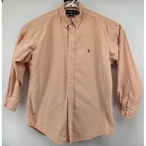Polo Ralph Lauren Yarmouth Long Sleeve Button Down‎ Shirt Orange Size 16 32/33